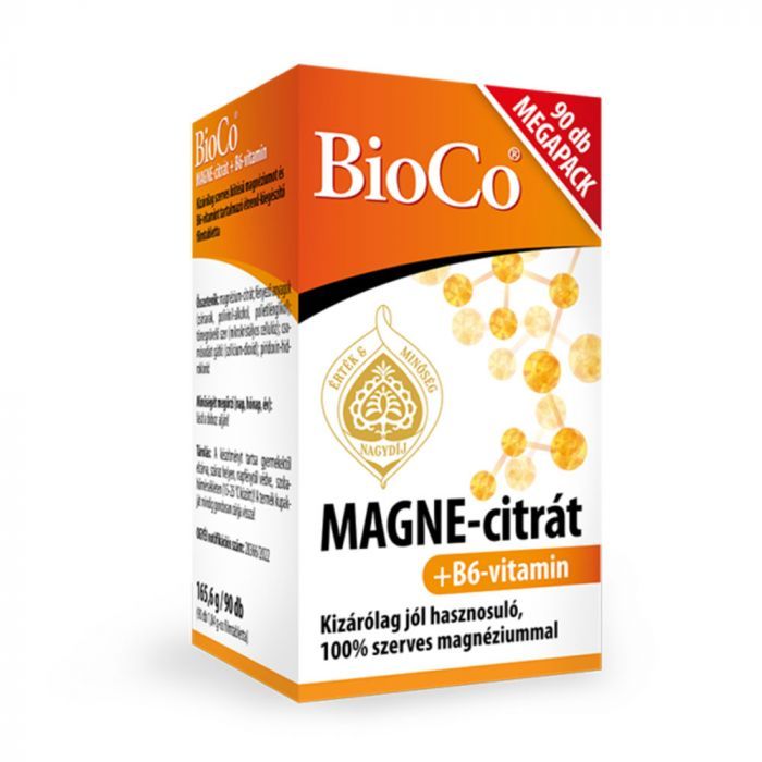 BIOCO Magne-citrát + B6-vitamin filmtabletta (90db)
