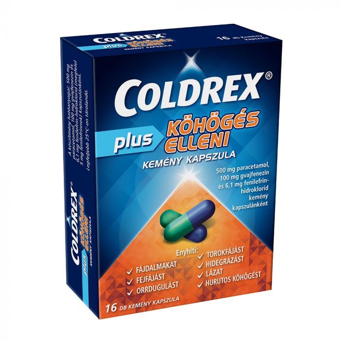 COLDREX Plus köhögés elleni kemény kapszula (16db)