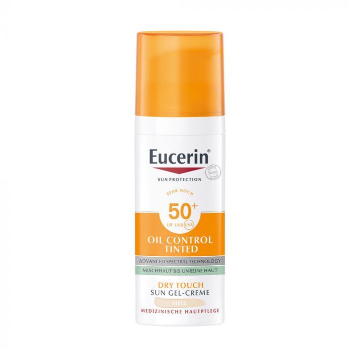 EUCERIN Sun Oil Control színezett napozó krém-gél arcra FF50+ light (50ml) 