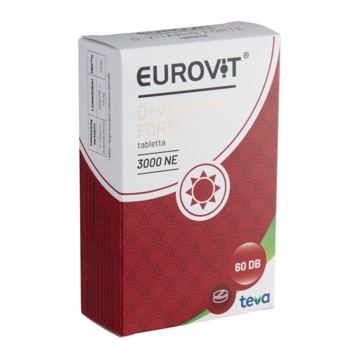 EUROVIT D-vitamin Forte 3000NE tabletta (60db)