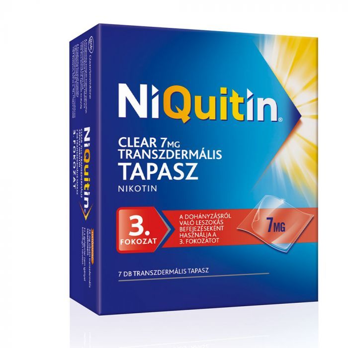 NIQUITIN 3. Clear 7 mg transzdermális tapasz (7db)