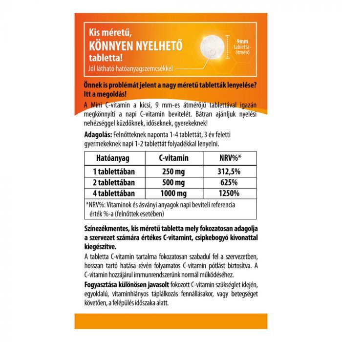 BIOCO Mini C-vitamin retard tabletta (120db)