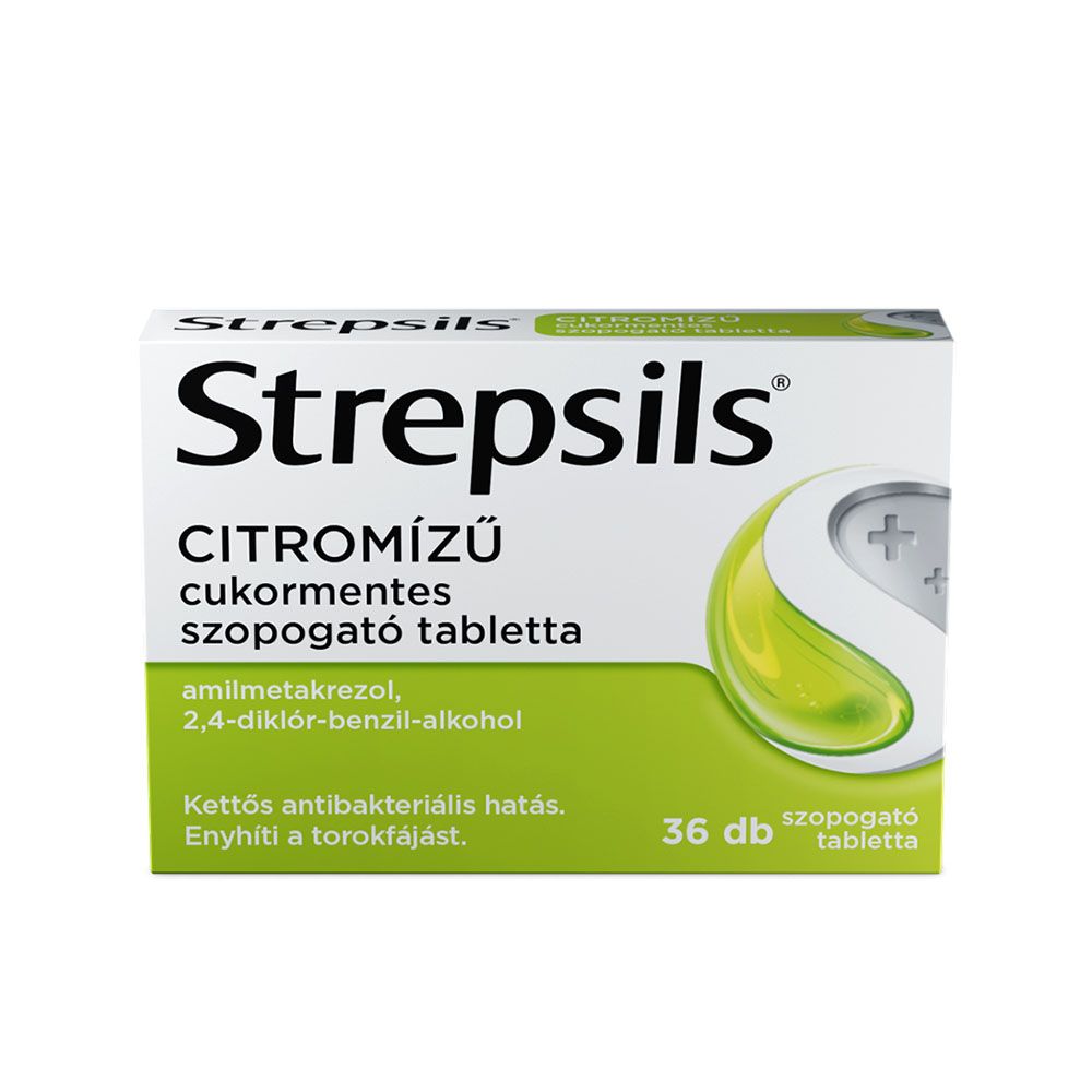 STREPSILS Citromízű cukormentes szopogató tabletta (36db)