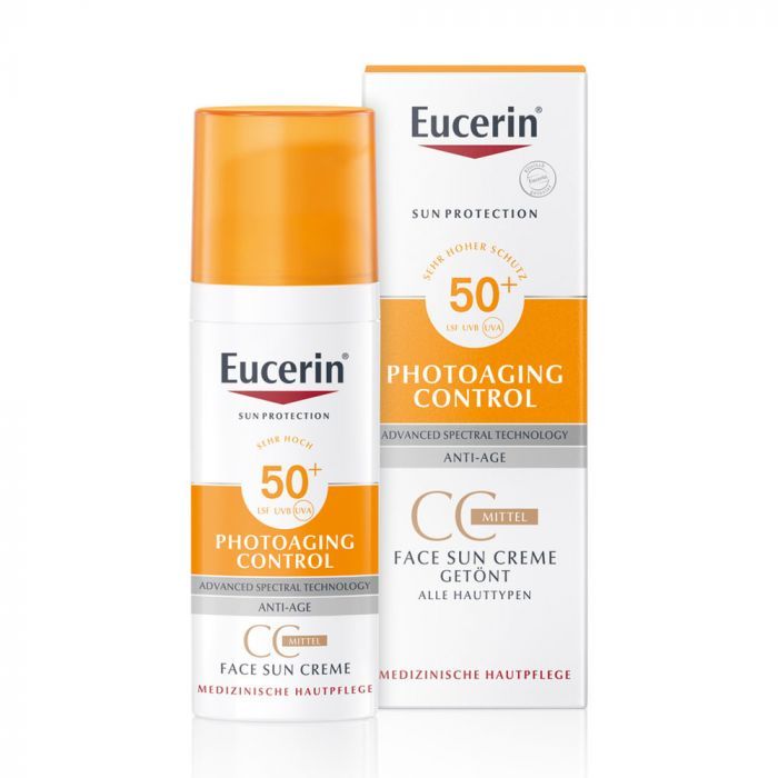 EUCERIN Sun Photoaging Control színezett napozó krém arcra FF50+ medium (50ml) 