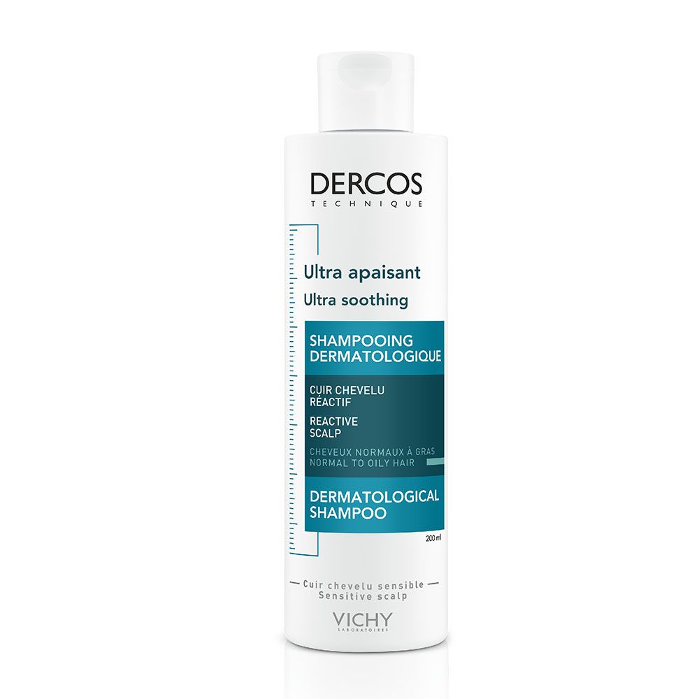 VICHY Dercos nyugtató hatású sampon érzékeny fejbőrre normál/zsíros hajra (200ml)    