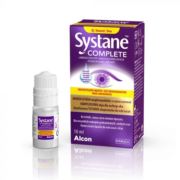 SYSTANE Complete tartósítószer-mentes lubrikáló szemcsepp (10ml)
