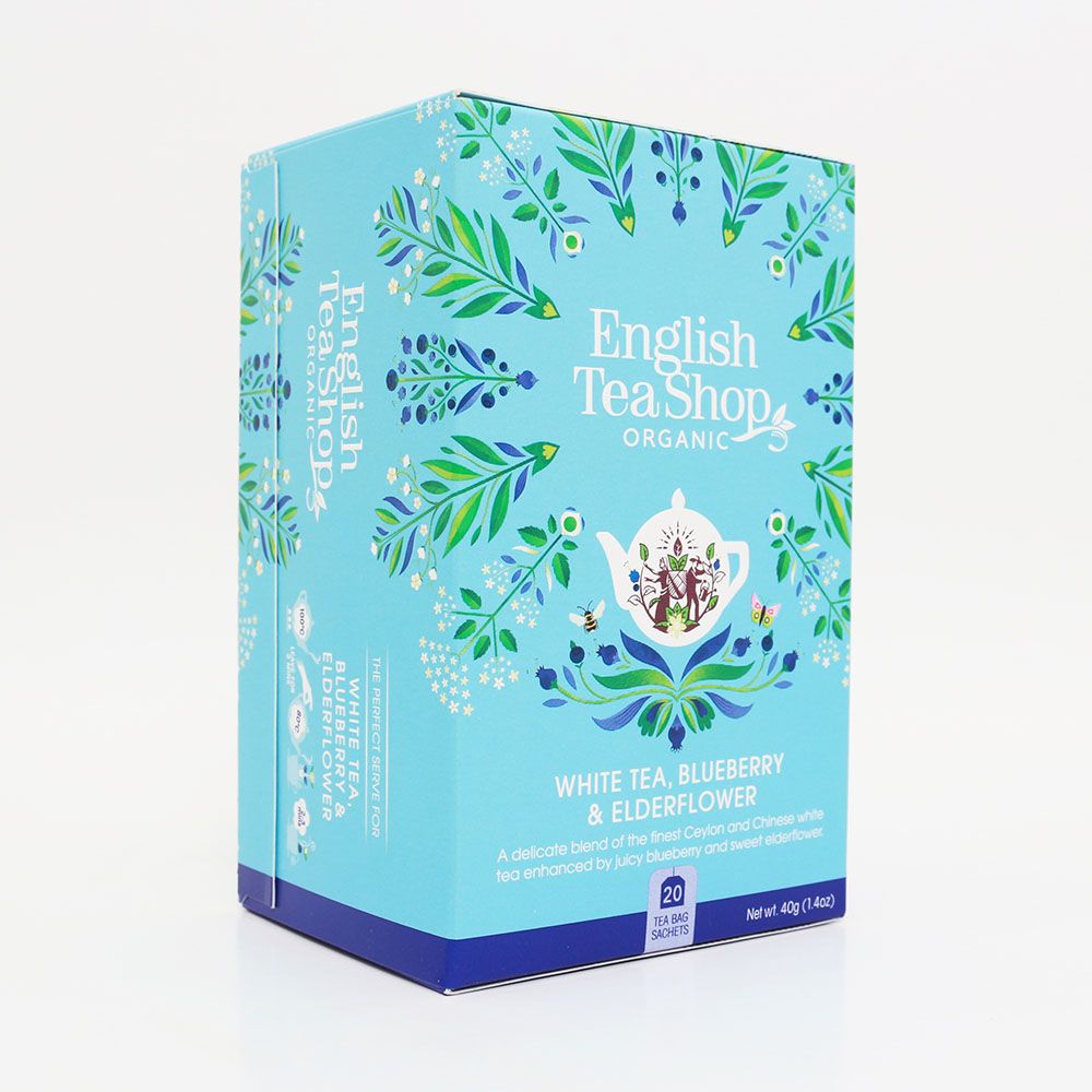 ENGLISH TEA SHOP Fehér tea Áfonya & bodza bio tea (40g)