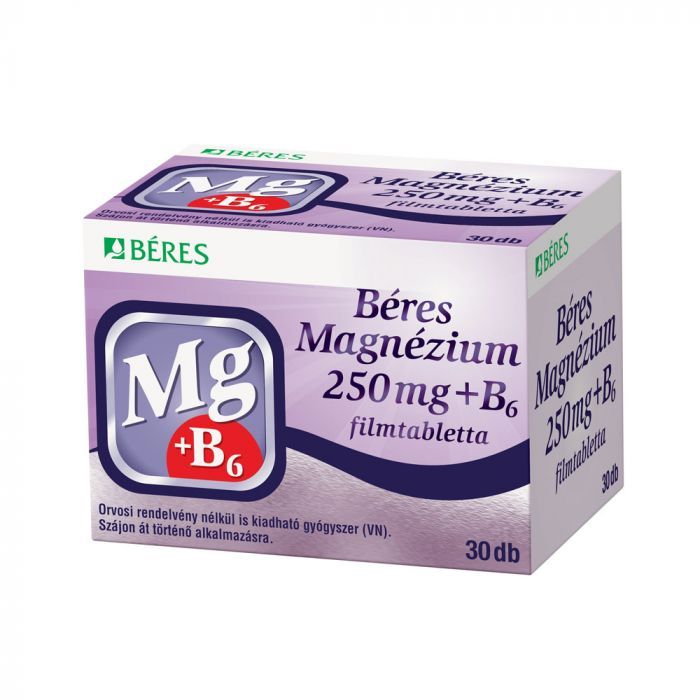 BÉRES Magnézium 250 mg + B6  filmtabletta (30db)
