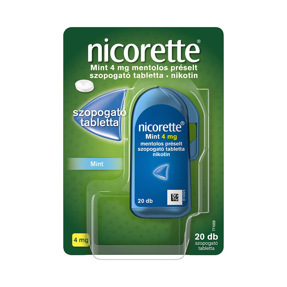 NICORETTE Mint 4 mg mentolos préselt szopogató tabletta (20db)