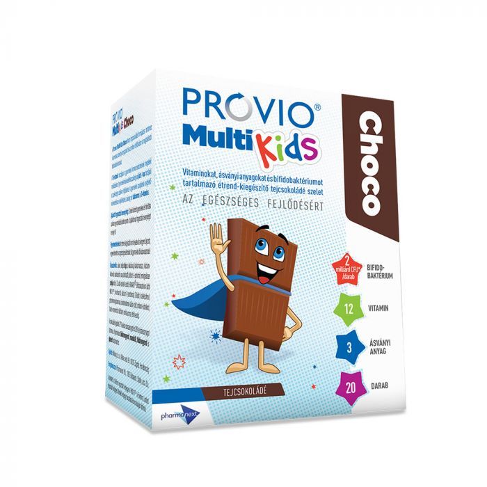 PROVIO Multi Kids Choco tejcsokoládé szelet (20db)