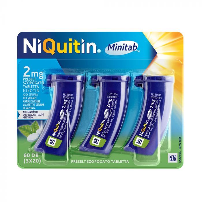 NIQUITIN Minitab 2 mg préselt szopogató tabletta (60db)