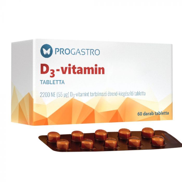 PROGASTRO D3 vitamin tabletta (60db)
