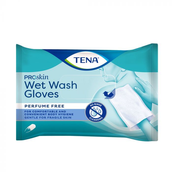 TENA Lágy, előnedvesített mosdatókesztyű (8db)