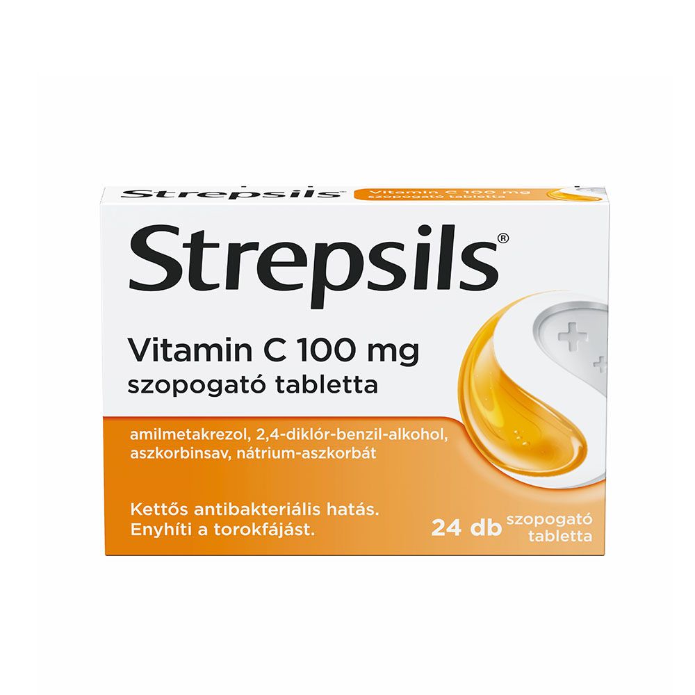 STREPSILS Vitamin C 100mg szopogató tabletta (24db)