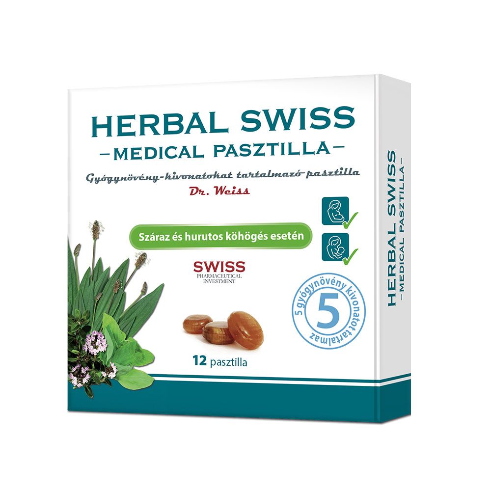 HERBAL SWISS Medical pasztilla (12db)
