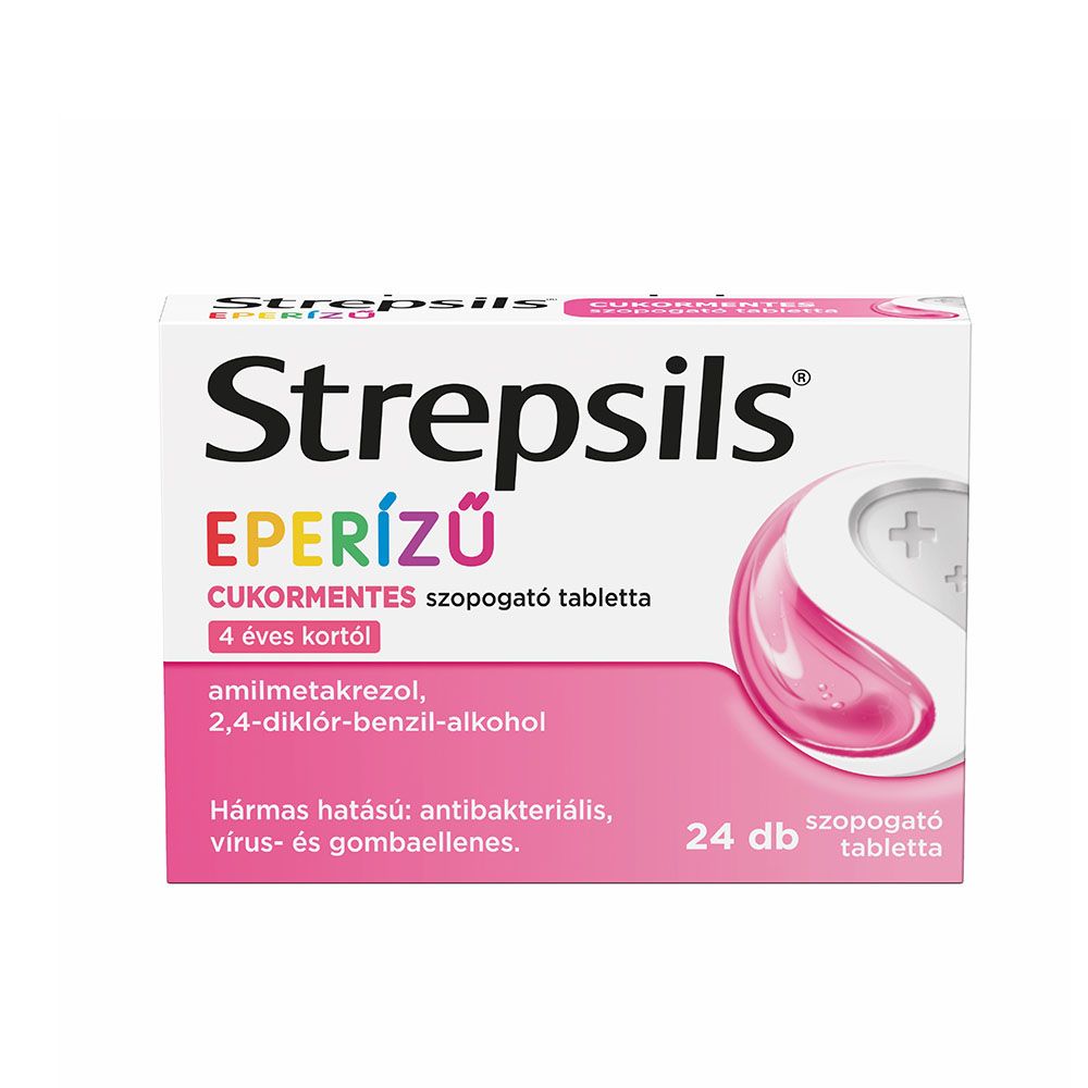 STREPSILS Eperízű cukormentes szopogató tabletta (24db)