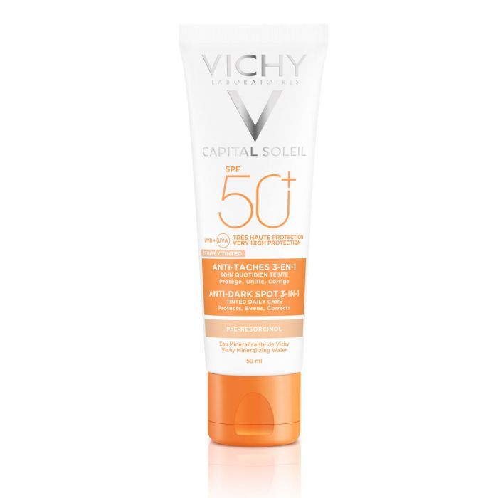 VICHY Capital Soleil Színezett 3in1 napvédő krém barna foltok ellen SPF50+ (50ml)