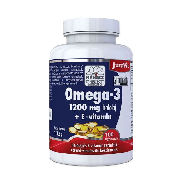 JUTAVIT Omega - 3 1200 mg halolaj + E-vitamin kapszula (100db)
