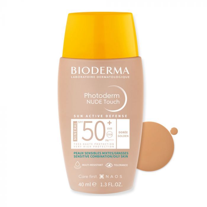 BIODERMA Photoderm NUDE Touch MINERAL SPF50+ golden (arany) (40ml)   