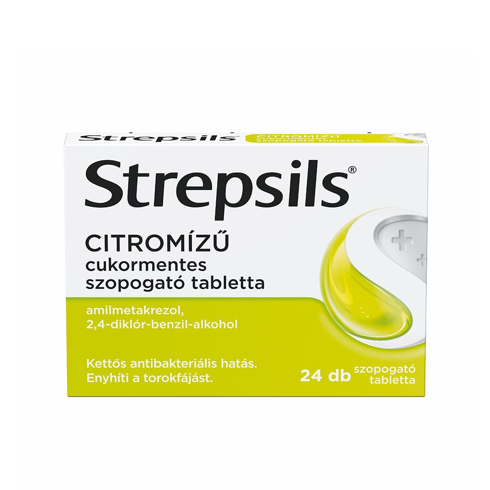 STREPSILS Citromízű cukormentes szopogató tabletta (24db)