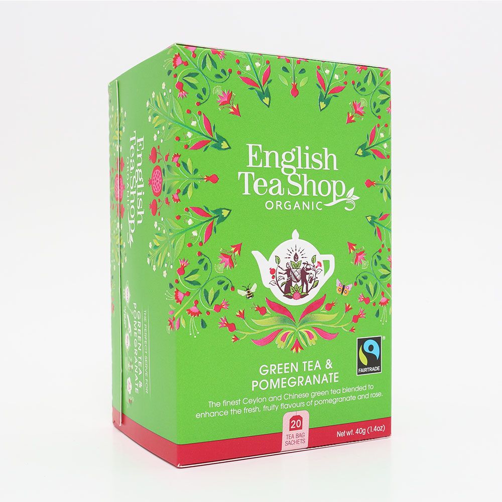  ENGLISH TEA SHOP  Gránátalmás zöld bio tea (40g)