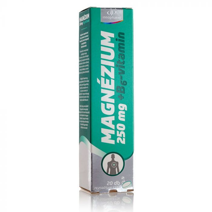 INNOPHARM Magnézium 250mg + B6-vitamin pezsgőtabletta (20db)