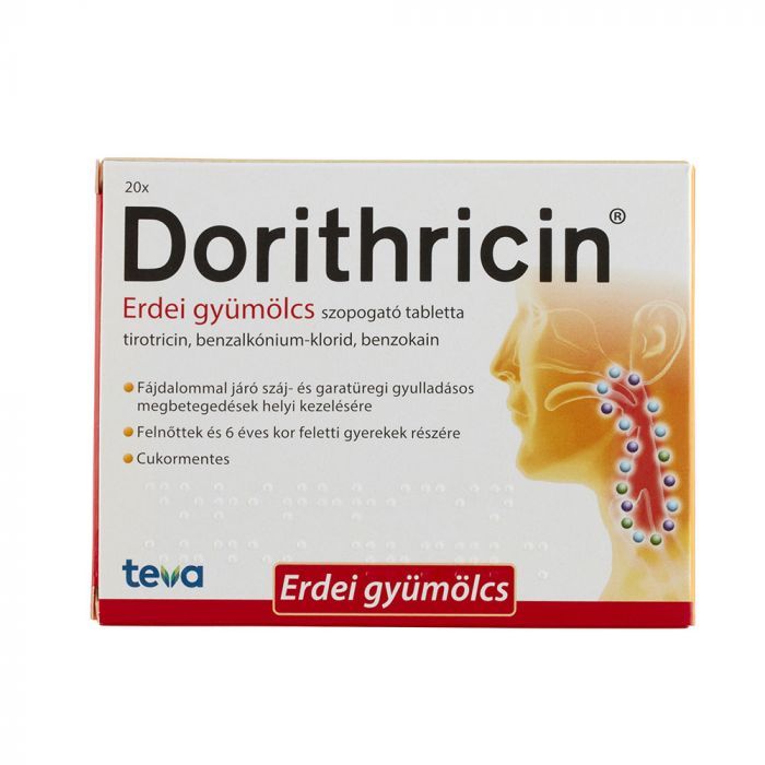 DORITHRICIN Erdei gyümölcs szopogató tabletta (20db)