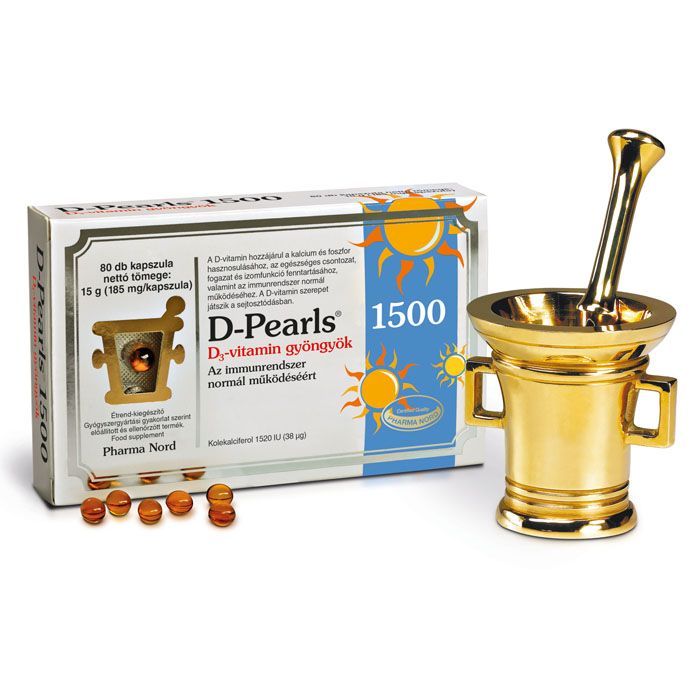 D-PEARLS 1500 D3-vitamin gyöngykapszula (80db) 