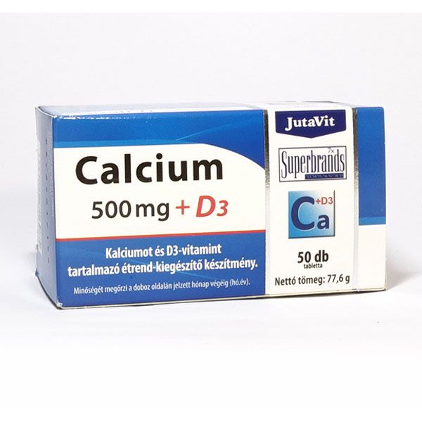 JUTAVIT Calcium 500mg + D3-vitamin tabletta (50db)