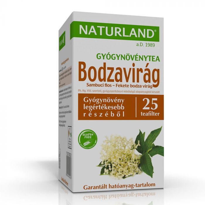 NATURLAND Bodzavirág gyógynövénytea filteres (25db)