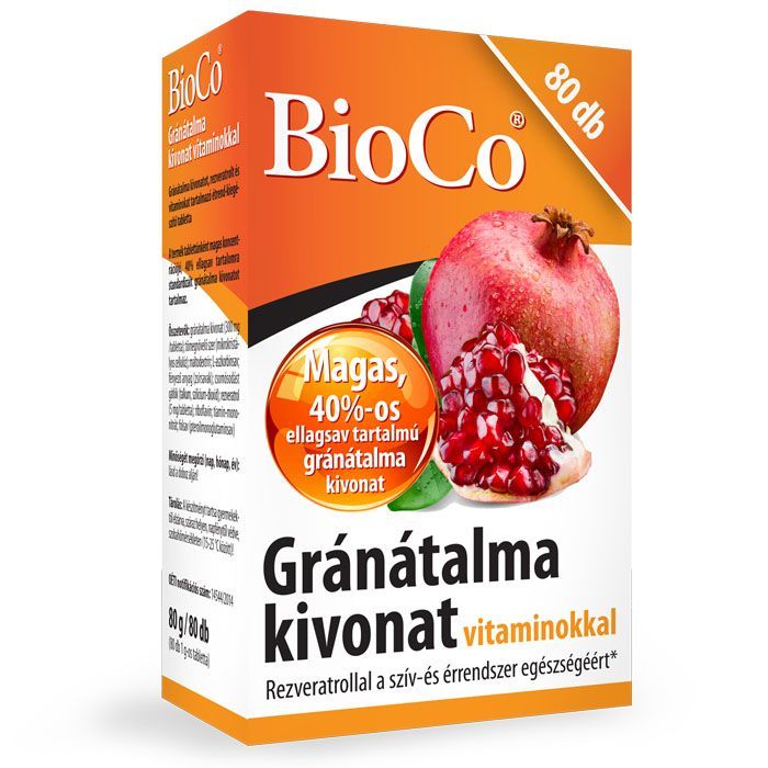 BIOCO Gránátalma kivonat vitaminokkal (80db)