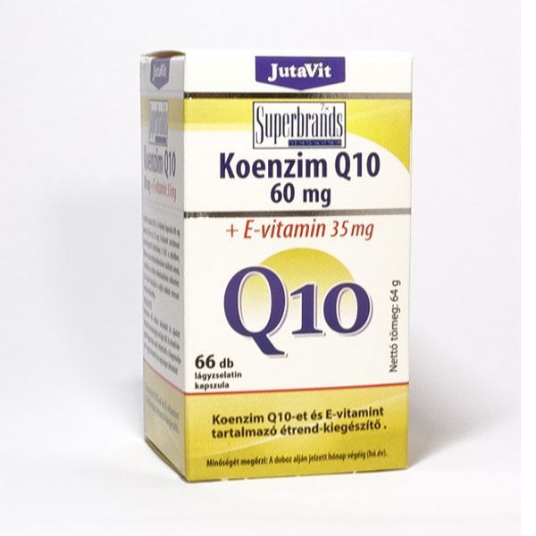 JUTAVIT Koenzim Q10 60mg + E-vitamin 35mg lágyzselatin kapszula (66db)