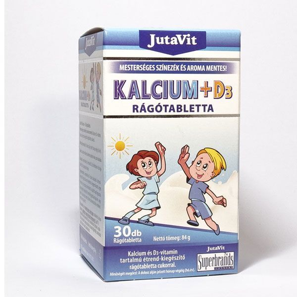 JUTAVIT Kalcium+D3 rágótabletta Gyermekeknek (30db)
