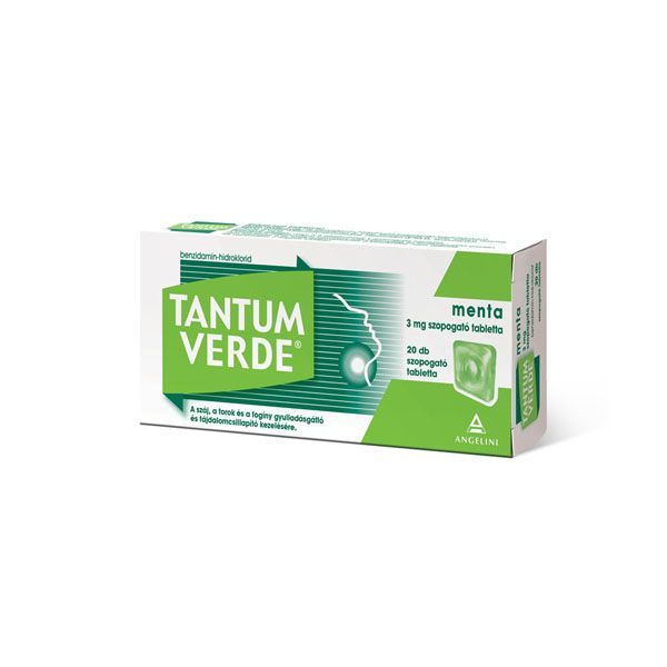 TANTUM Verde Menta 3mg szopogató tabletta (20db)