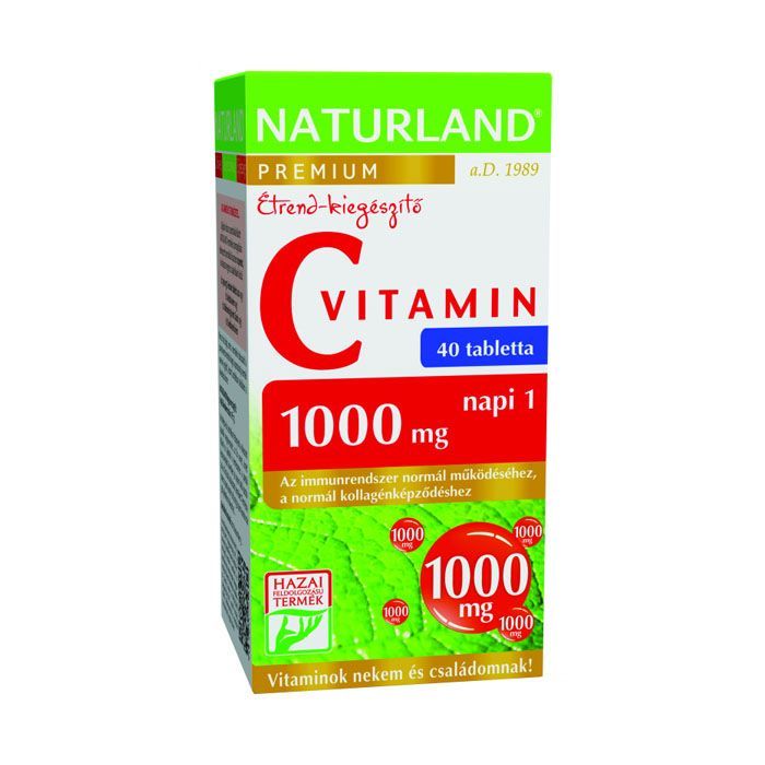NATURLAND C vitamin 1000mg tabletta (40db)