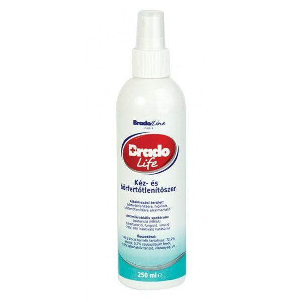 BRADOLIFE Kéz- és bőrfertőtlenítő spray (250ml) 