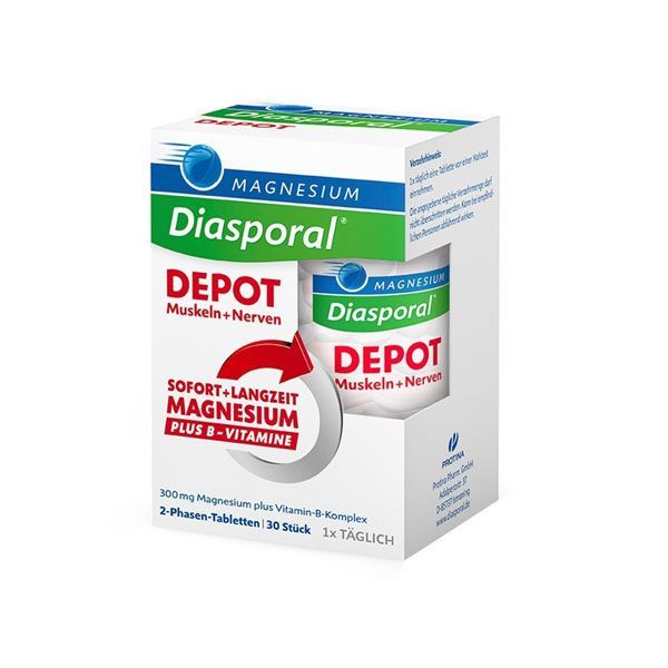 MAGNESIUM Diasporal Depot magnézium + B-vitamin komplex tabletta (30db)