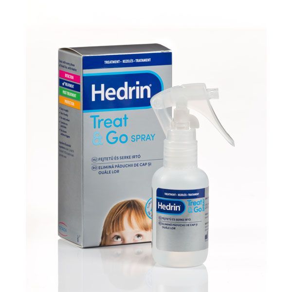 HEDRIN Treat & Go spray fejtetű és serke irtó (60ml)