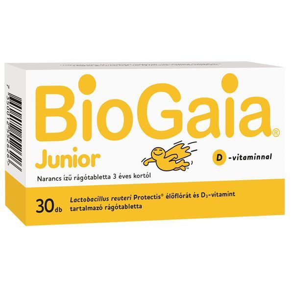 BIOGAIA Junior D-vitaminnal rágótabletta (30db)