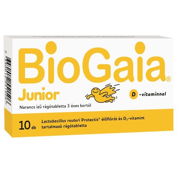 BIOGAIA Junior D-vitaminnal rágótabletta (10db)