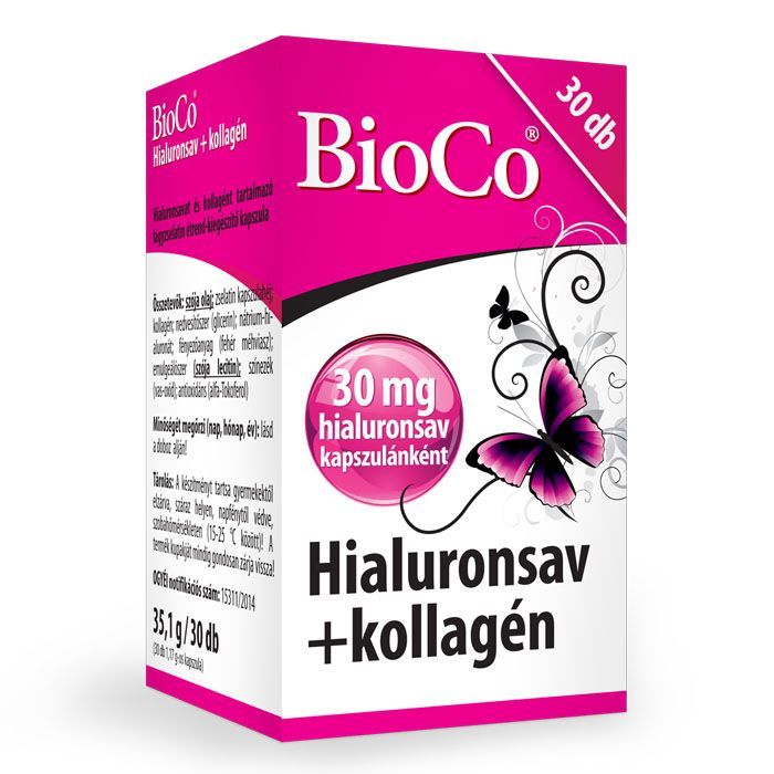 BIOCO Hialuronsav+kollagén kapszula (30db)