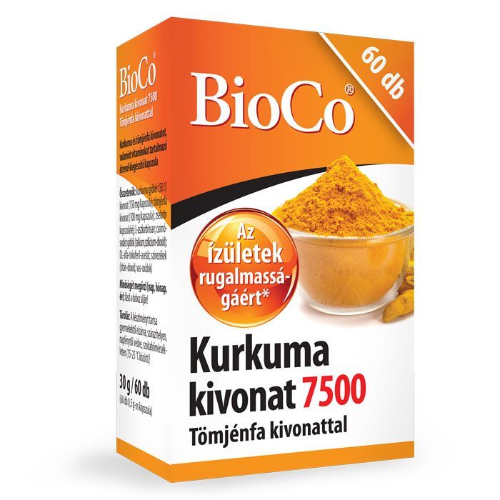 BIOCO Kurkuma kivonat 7500 tömjénfa kivonattal kapszula (60db)