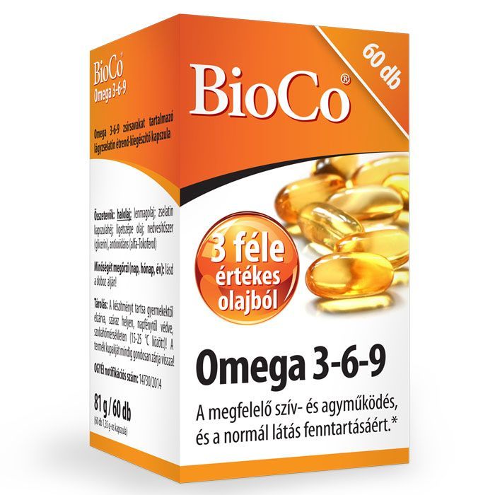 BIOCO Omega 3-6-9 lágyzselatin kapszula (60db)