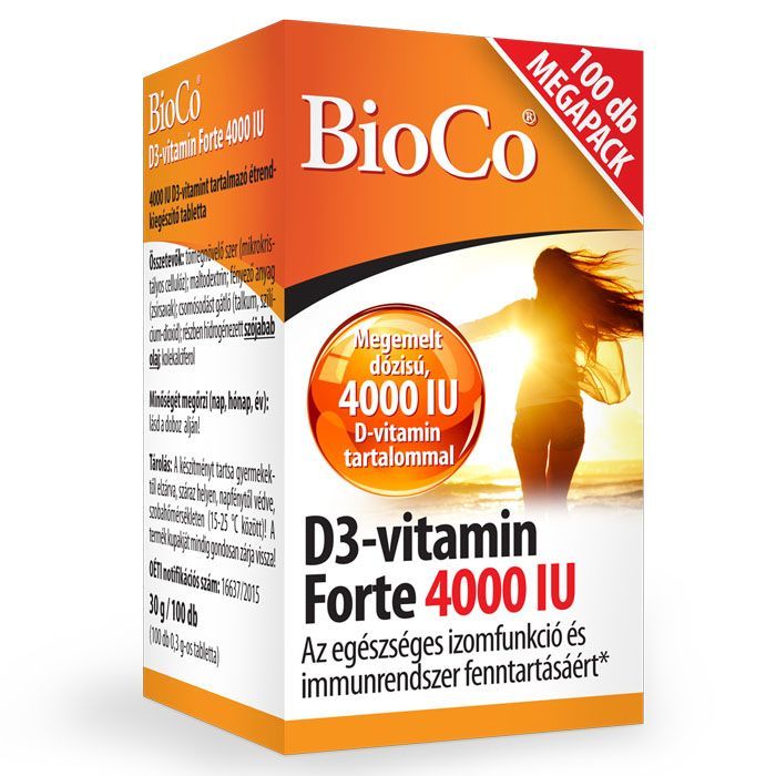 BIOCO D3-vitamin Forte 4000 IU tabletta (100db)