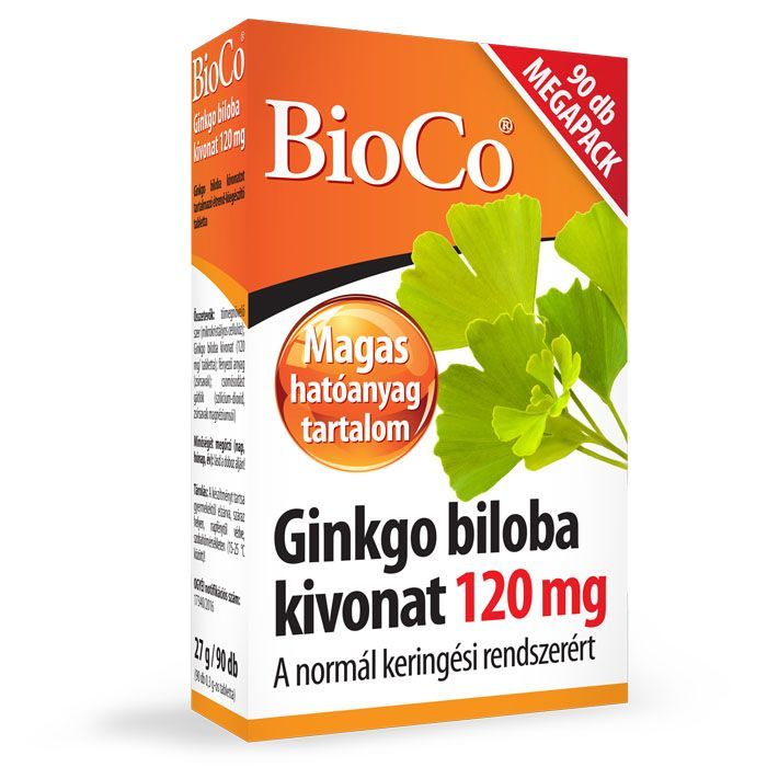 BIOCO Ginkgo Biloba kivonat 120mg tabletta (90db)