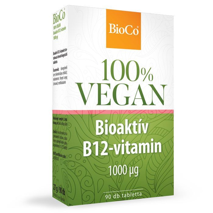 BIOCO 100% Vegan bioaktív B12-vitamin 1000 mcg tabletta (90db)