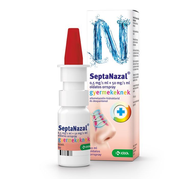 SEPTANAZAL 0,5 mg/1 ml + 50 mg/1 ml oldatos orrspray gyermekeknek (10ml)