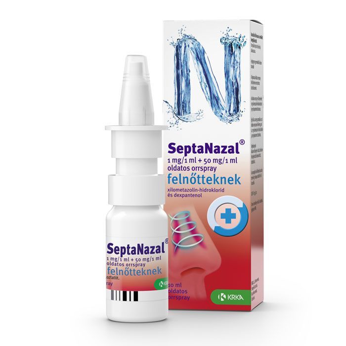 SEPTANAZAL 1 mg/1 ml + 50 mg/1 ml oldatos orrspray felnőtteknek (10ml)