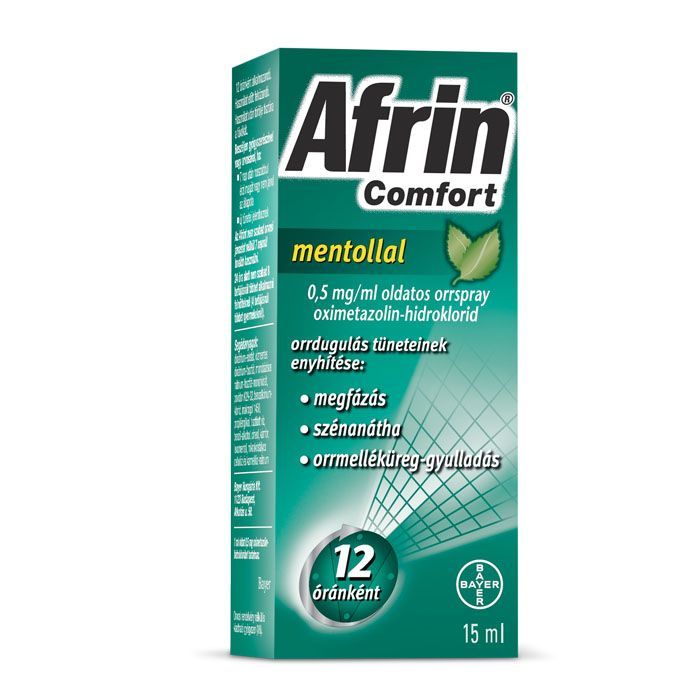 AFRIN Comfort mentollal 0,5mg/ml oldatos orrspray (15ml)
