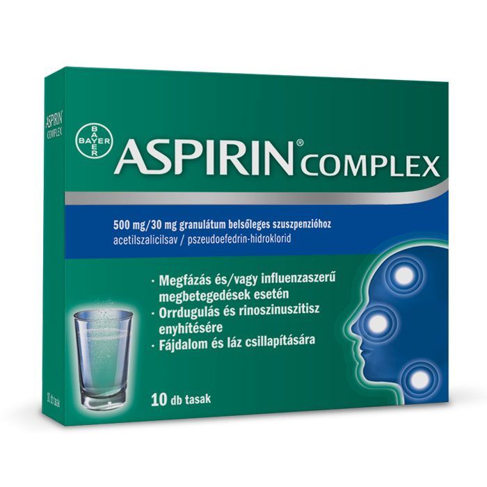 ASPIRIN Complex 500mg/30mg granulátum belsőleges szuszpenzióhoz (10db)